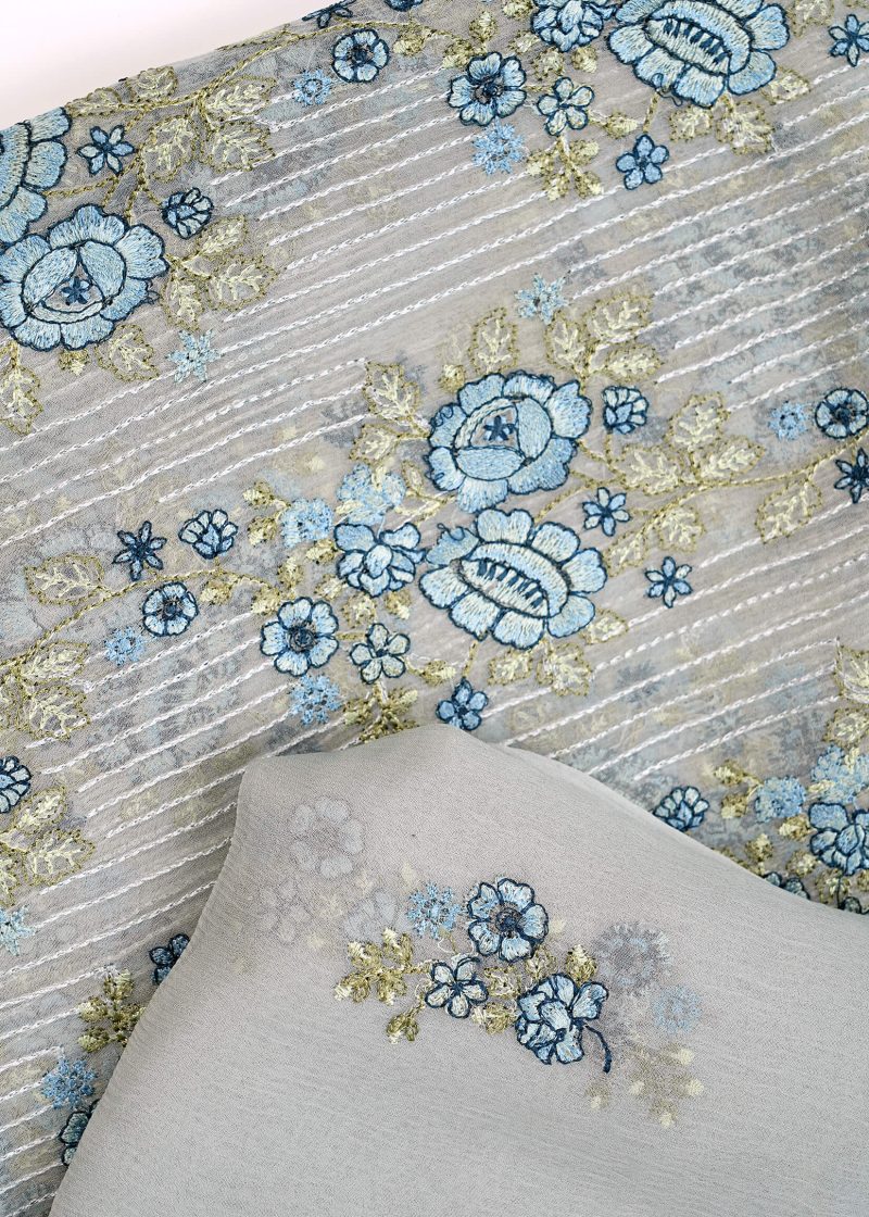 Pakistani | Grey | Unstitched | Daily Wear | Kurta Set | 3 pc Set