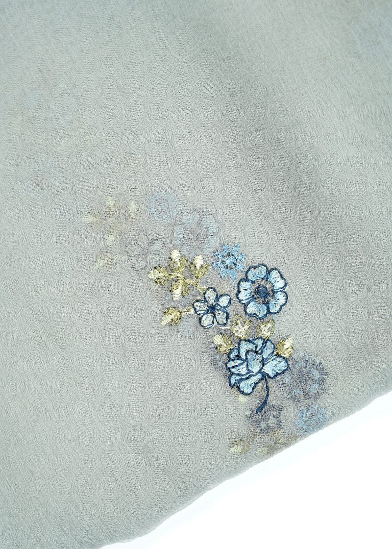 Pakistani | Grey | Unstitched | Daily Wear | Kurta Set | 3 pc Set