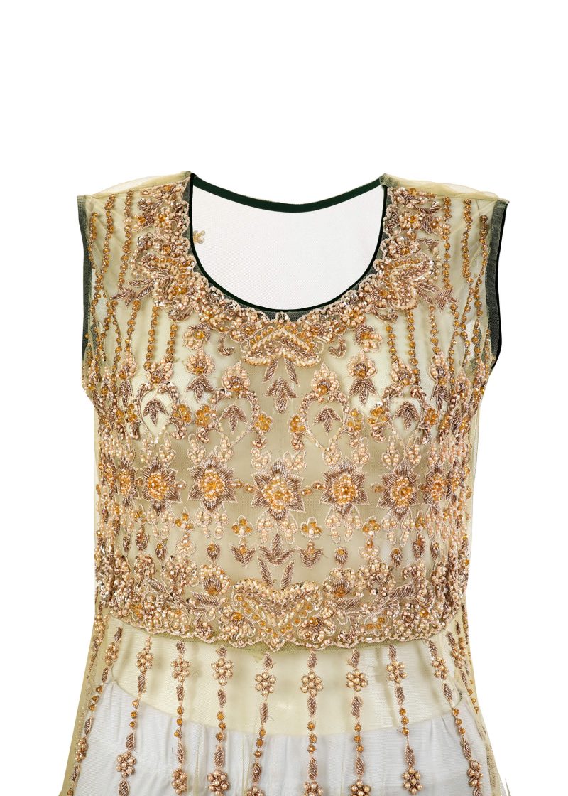 Fancy Gota | Green |Semi Stitched | Party Wear | Green | 2 pc set