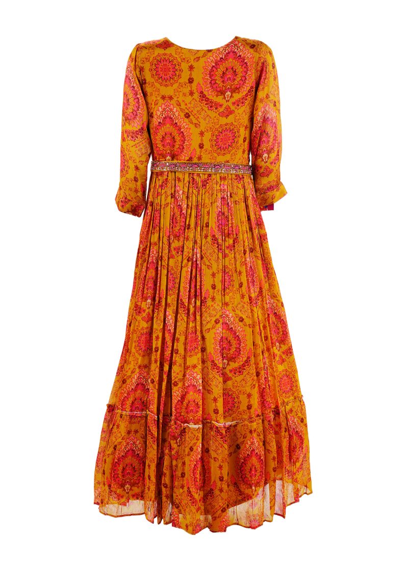 Maysarah Studio | Mustard | Semi Stitched | Wedding wear | Bridal Gown | 1 pc set