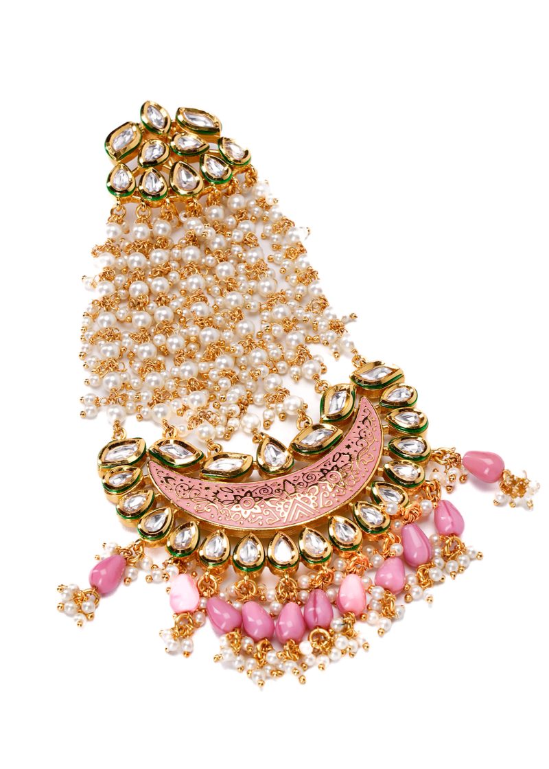 Rose Gold Metal White Swarovski | Baby Pink Ruby for Stylish Jewelry Looks