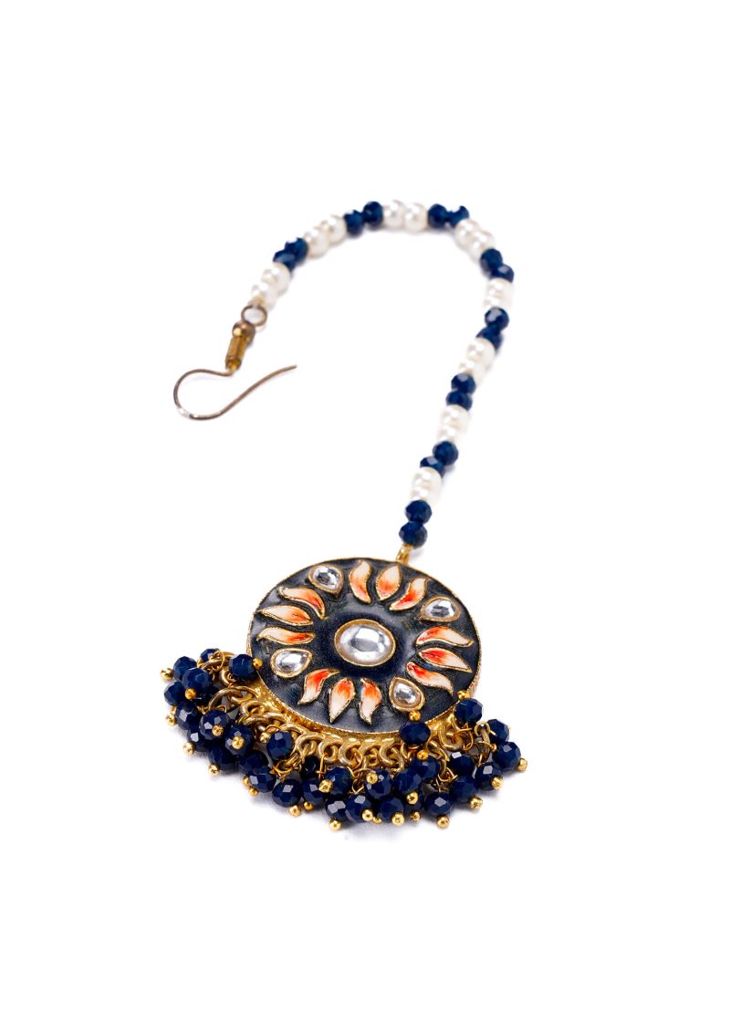 Islamic Art Design Earrings | Gold Metal Silver Diamond with Pink Ruby Accent