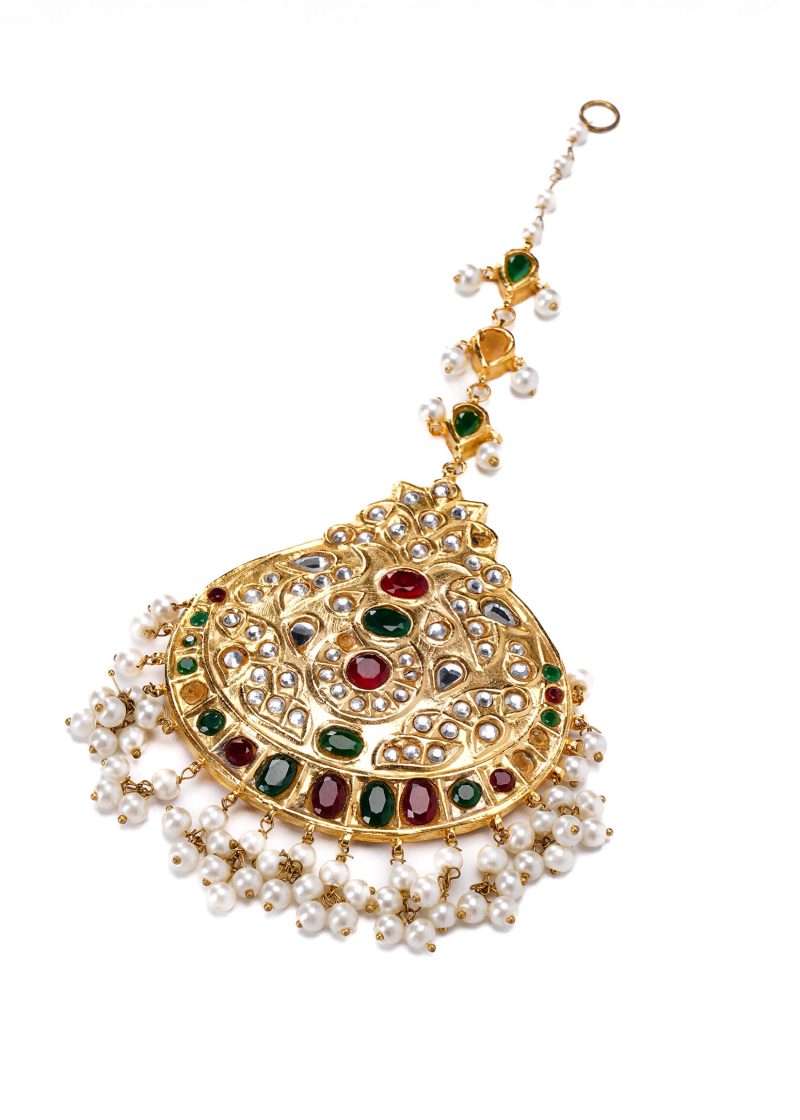 Silver Diamond Choker with Pink Print | White Ruby, Lulu Beads, and Pink Tassels