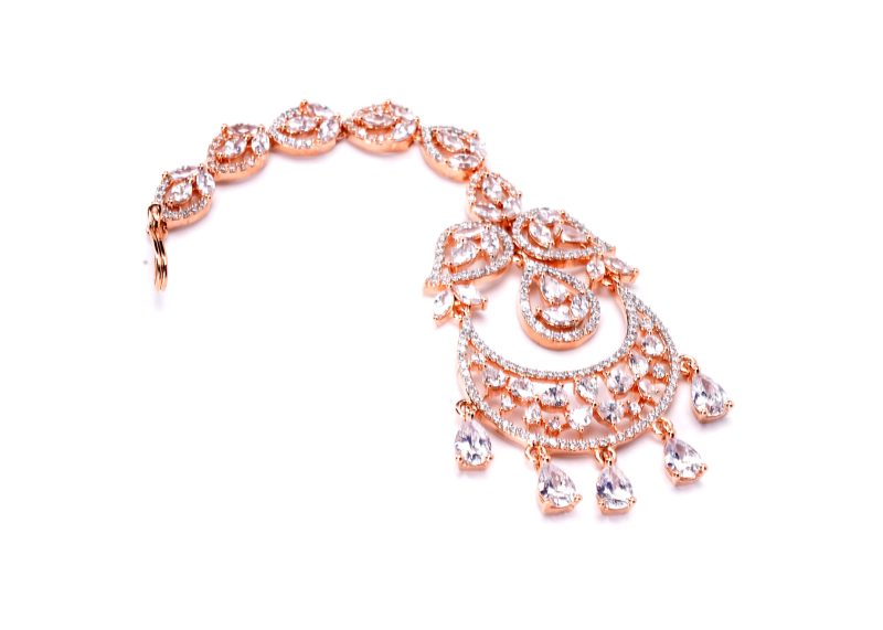 Traditional Diamond | Bollywood Style | Silver Black Metal | Enamel Gold Plating