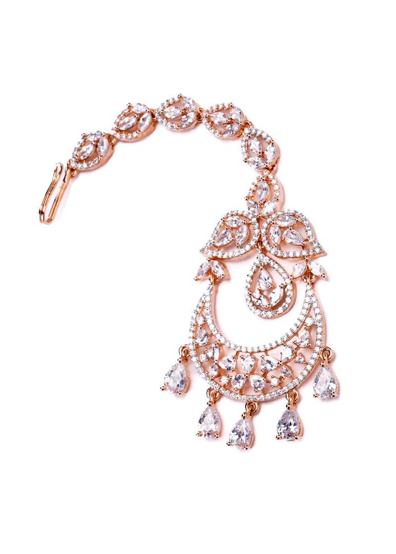 Traditional Diamond | Bollywood Style | Silver Black Metal | Enamel Gold Plating