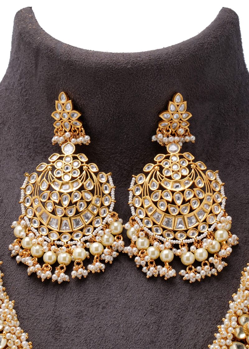 Two Size Off White Lulu Tassel Details | Gold Entick Metal Silver Kundan Pasha