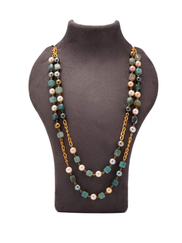 Moon Shape Earrings | Gold Metal Silver Uncut Diamond with Pink Ruby & Pearl Tassel