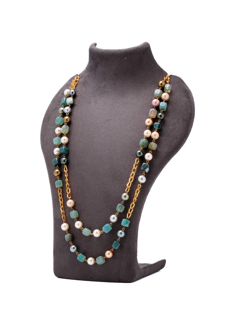 Moon Shape Earrings | Gold Metal Silver Uncut Diamond with Pink Ruby & Pearl Tassel