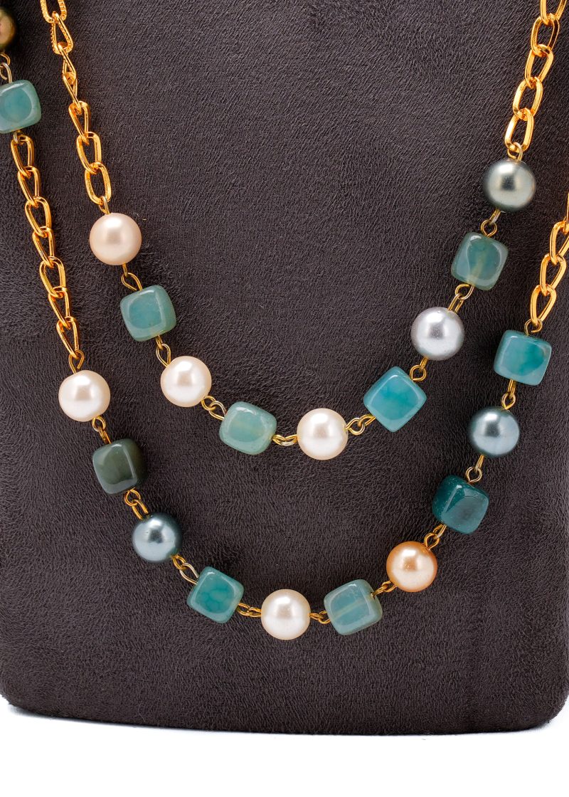 Moon Shape Earrings | Gold Metal Silver Uncut Diamond with Pink Ruby & Pearl Tassel