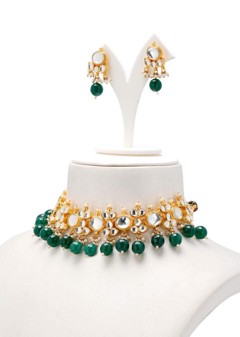 Square Live Kundan Design | Gold Metal Silver Jaipuri Style with Elegant Details