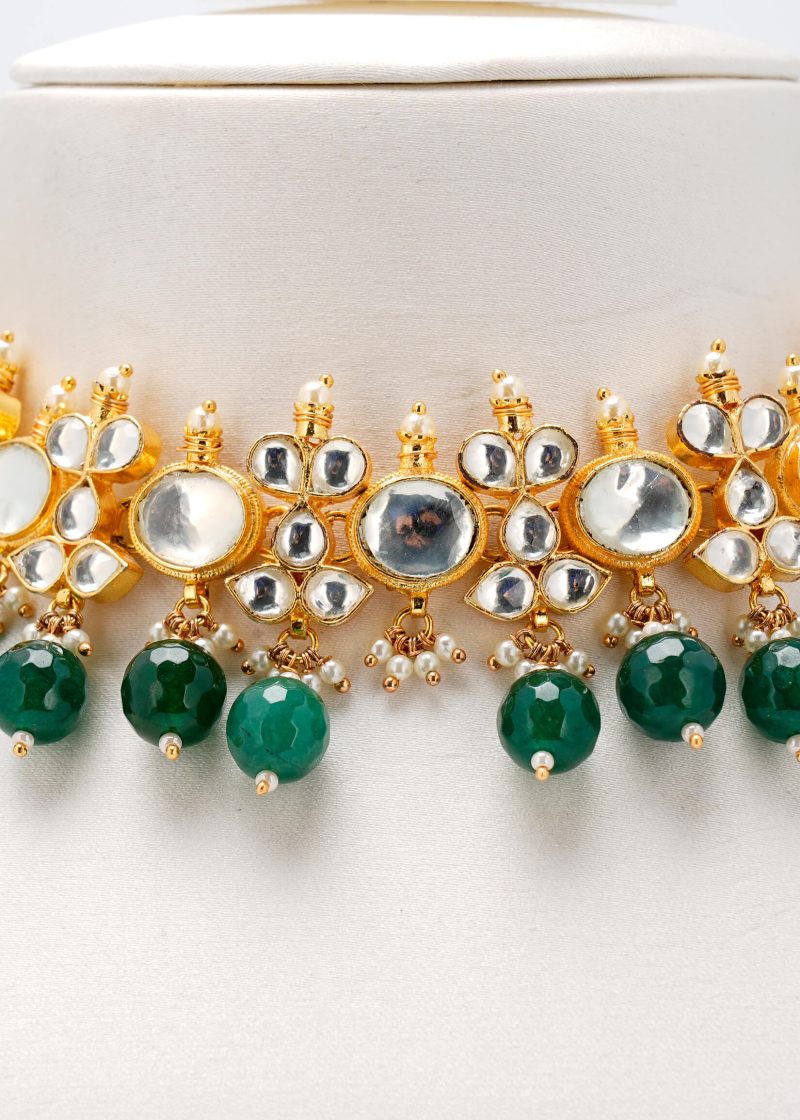 Square Live Kundan Design | Gold Metal Silver Jaipuri Style with Elegant Details