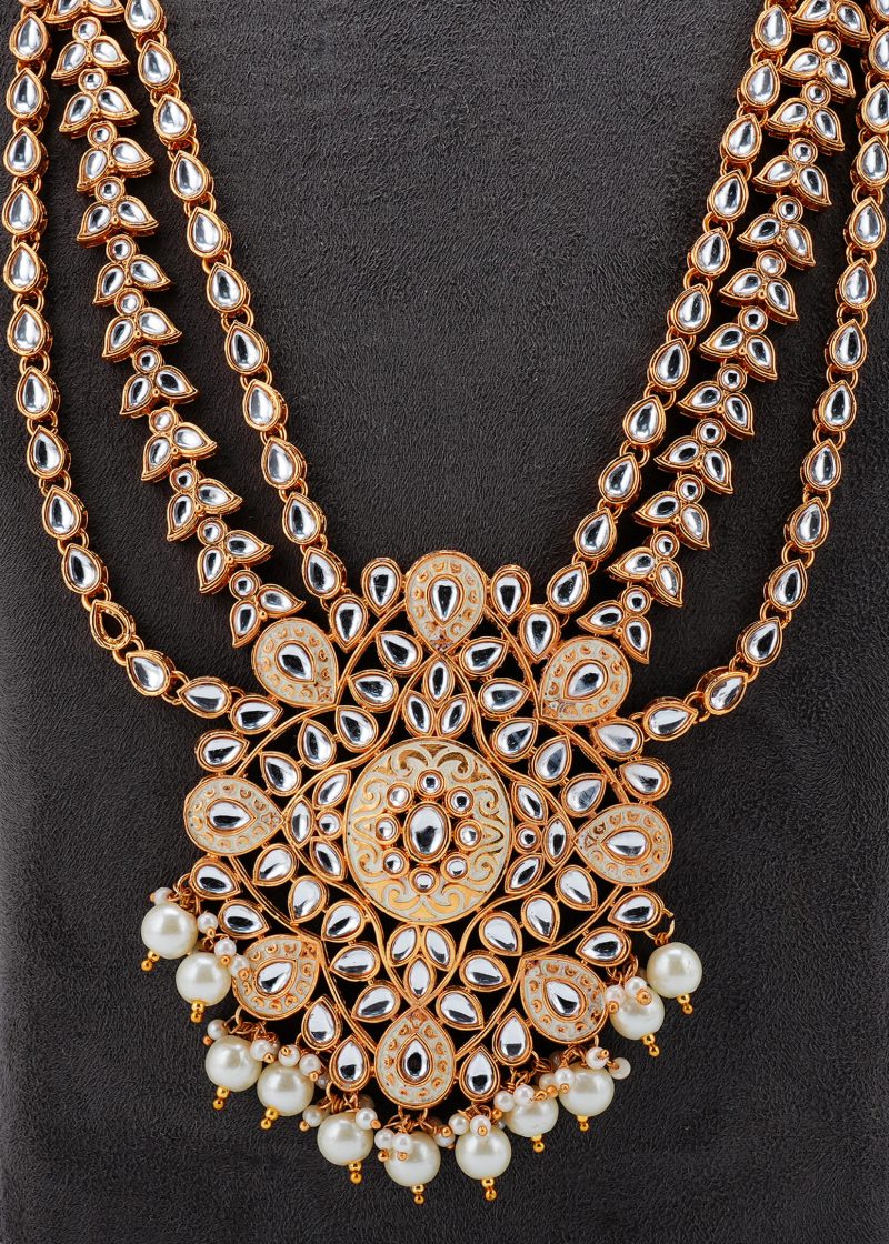 Gold and Silver Bridal Set |Off-White Lulu | Moon Design Choker | Matha Patti | Maang Tika