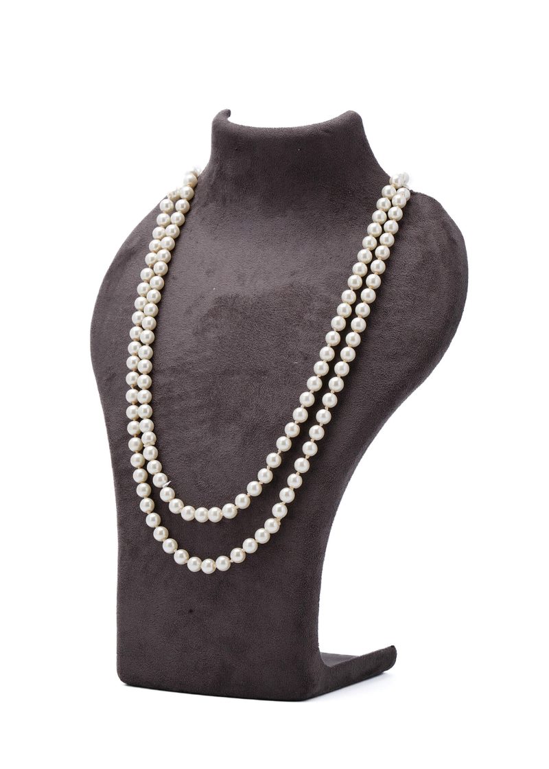 Royal Blue Ruby Necklace with Pink Stone | Navy Beads | Purple Stone Tassels in Silver