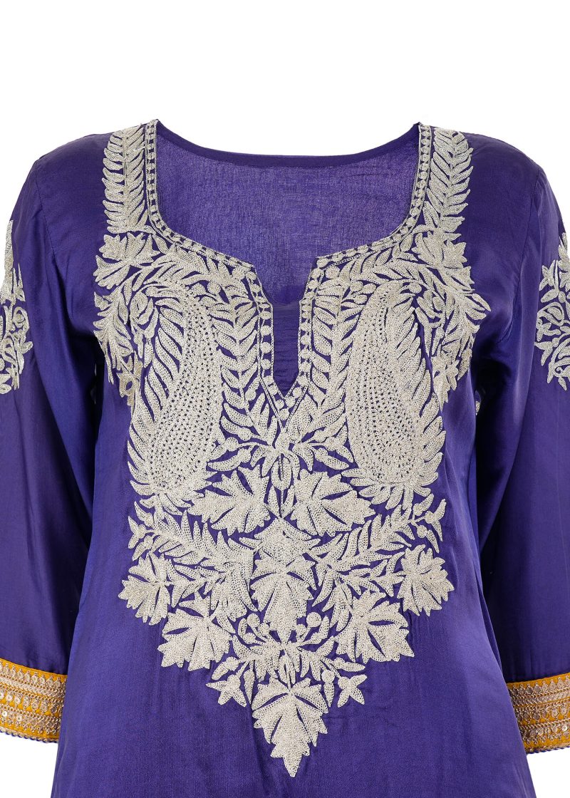 Vaniya | Purple | Stitched | Party Wear | Garara Set | 3 pc set