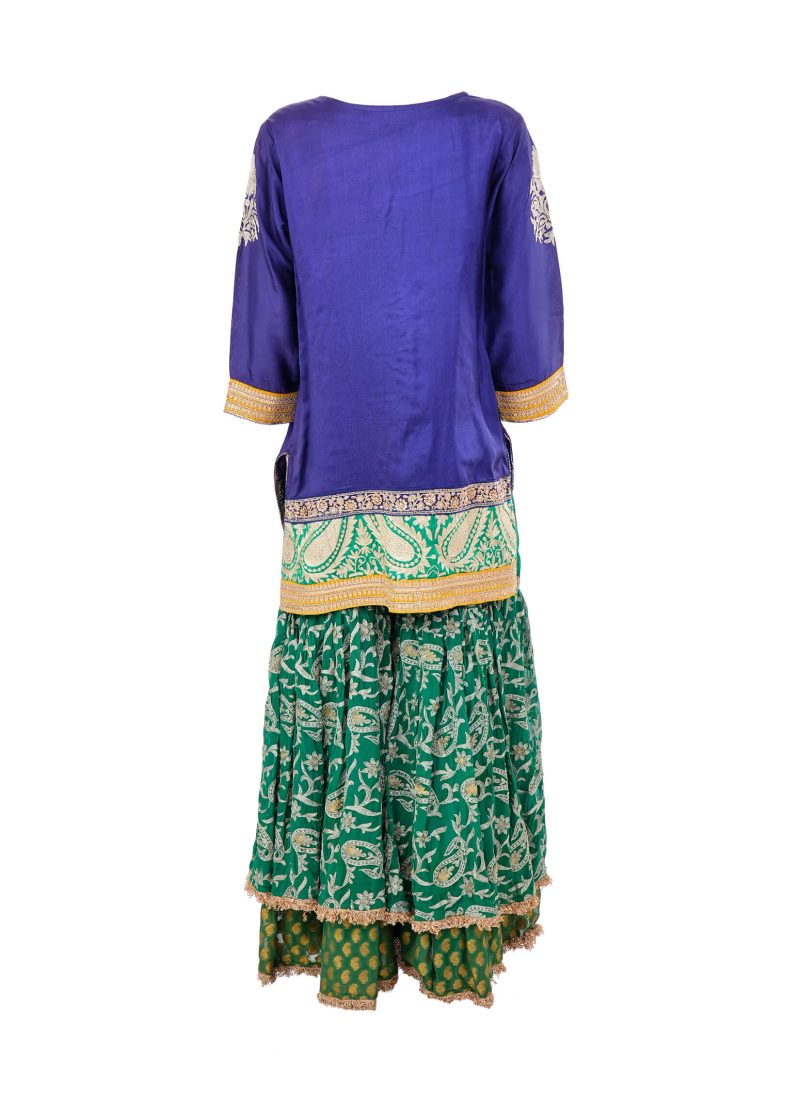 Vaniya | Purple | Stitched | Party Wear | Garara Set | 3 pc set