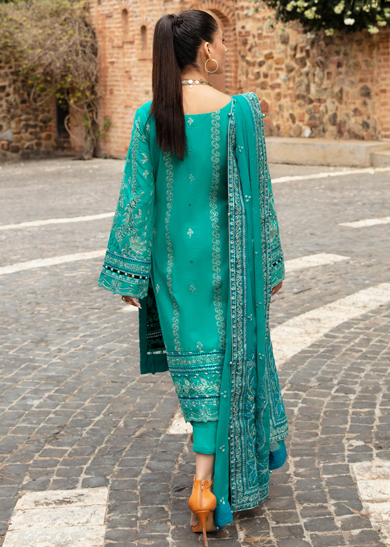 Gulaal Luxury Lawn | Pine Green | Unstitched | Party wear | Chiffon Dupatta embroidered | CIANA GL-LL-24V1-08