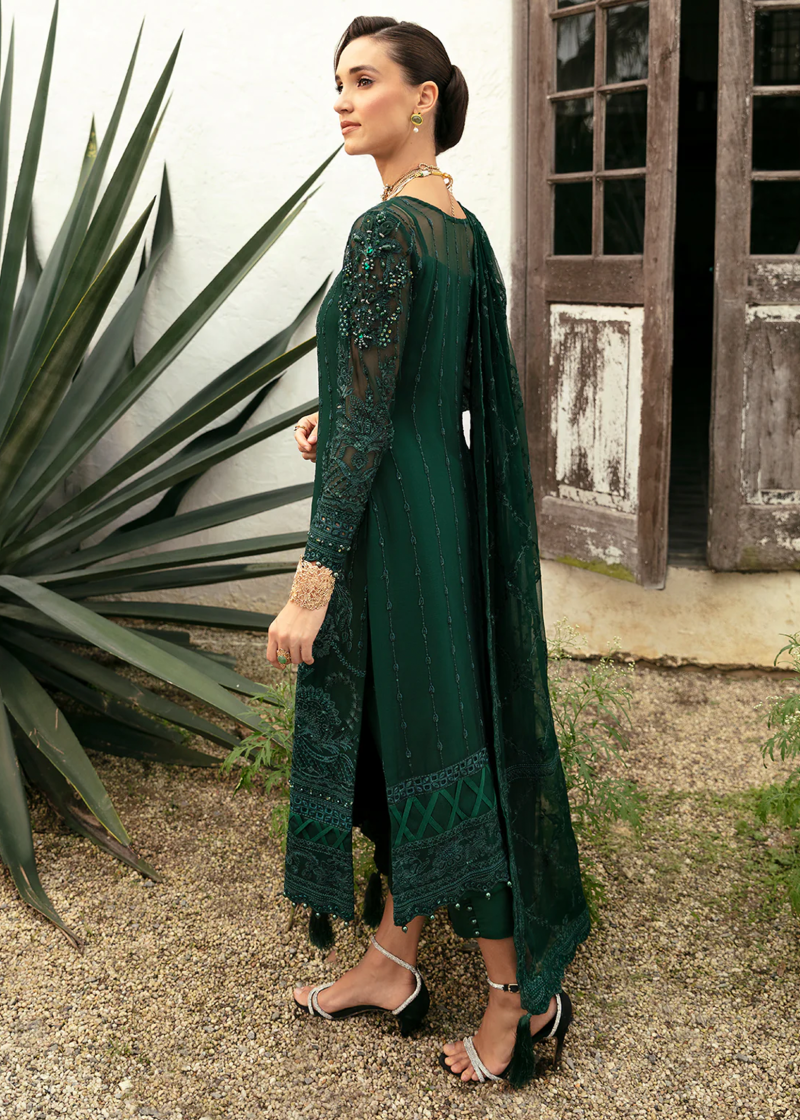 Gulaal Chiffon | Tea Green | Unstitched | Party wear | Chiffon Dupatta embroidered | CASSIA GL-EC-24V1-05