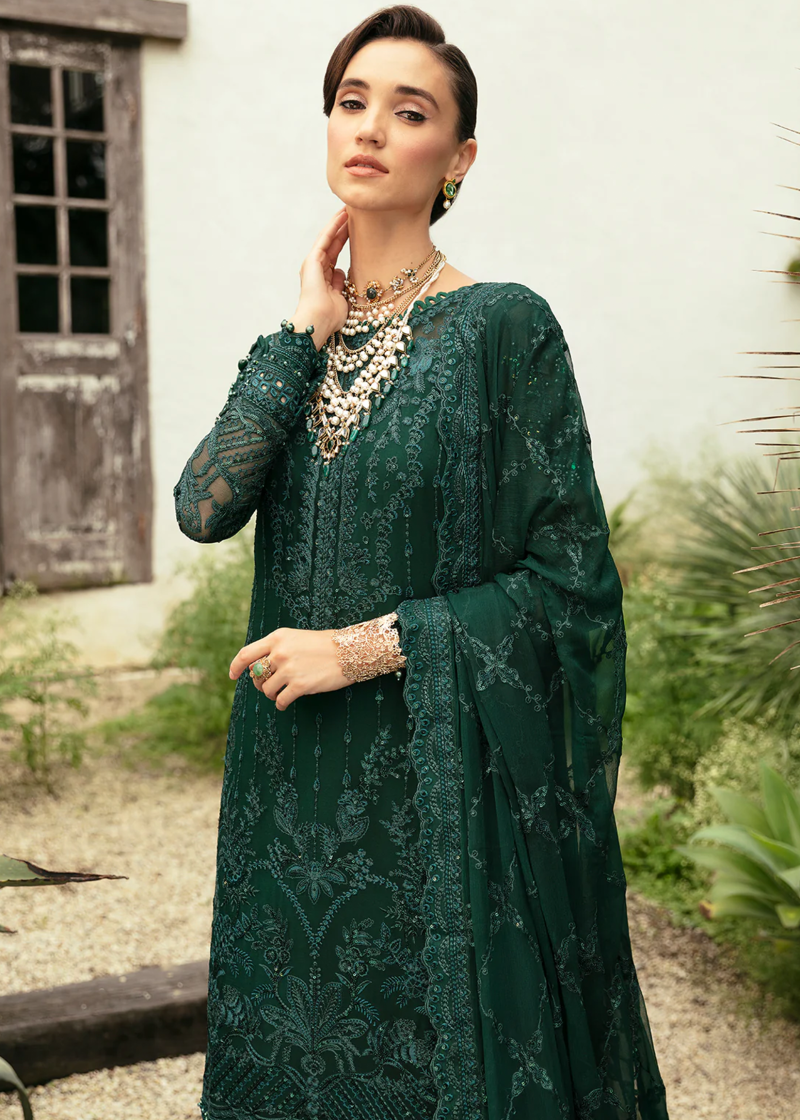 Gulaal Chiffon | Tea Green | Unstitched | Party wear | Chiffon Dupatta embroidered | CASSIA GL-EC-24V1-05