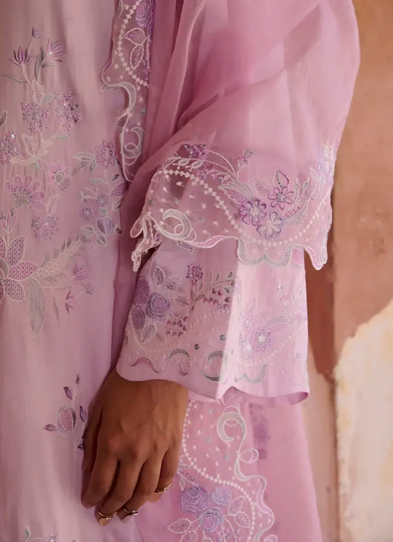 Image | Eid Collection ‘25 | Luxury Embroidered Suit | Blush Pink | Stitched | 3 pc set