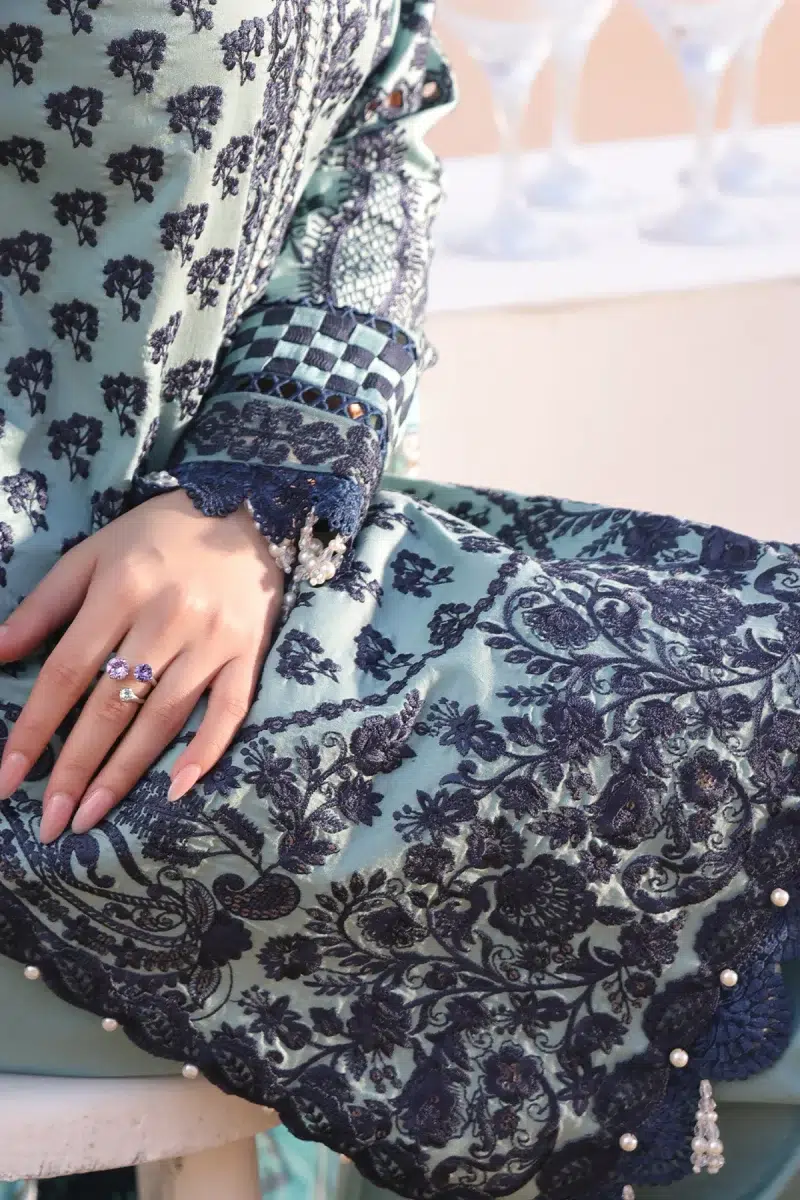 Imrozia Serene | Hania Collection '25 | Lawn | Grey | Stitched | 3pc