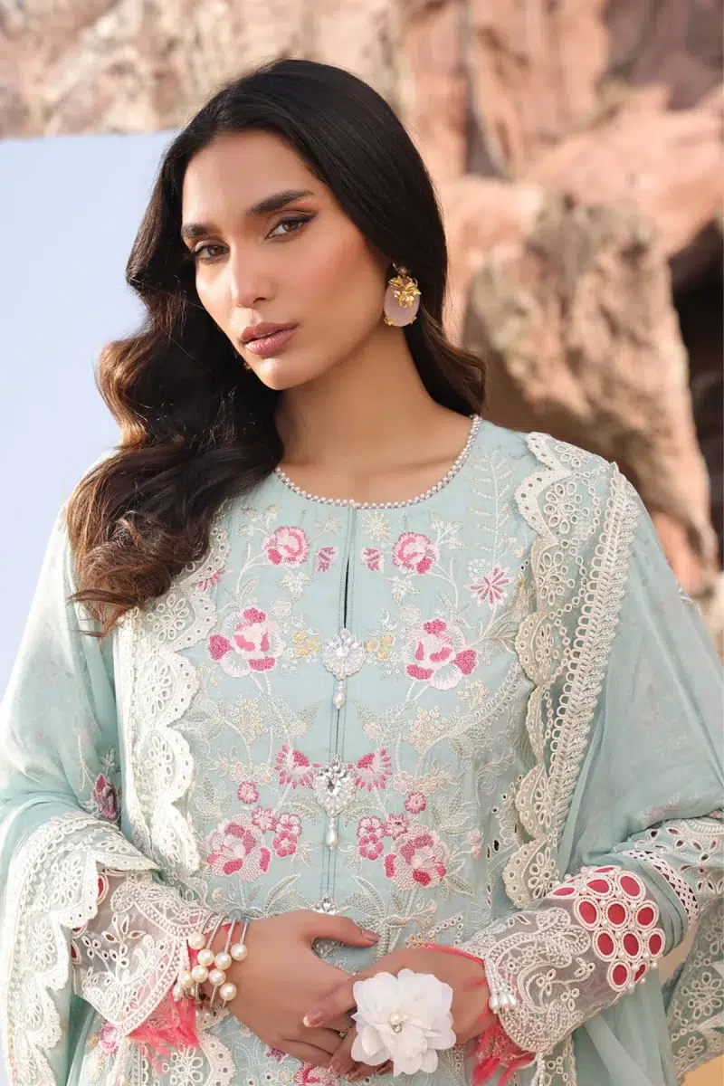 Imrozia Serene | Hania Collection '25 | Lawn | Sky | Stitched | 3pc