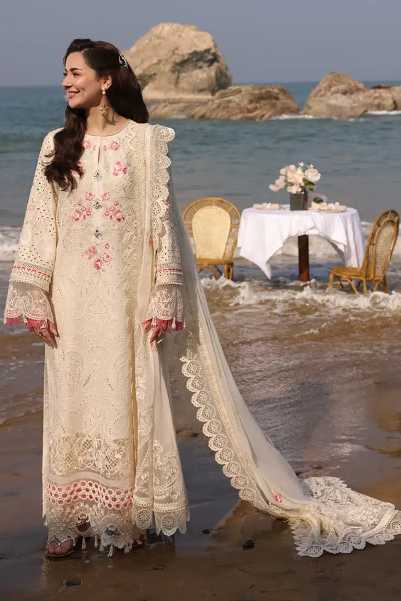 Imrozia Serene | Hania Collection '25 | Lawn | Off-white | Stitched | 3pc