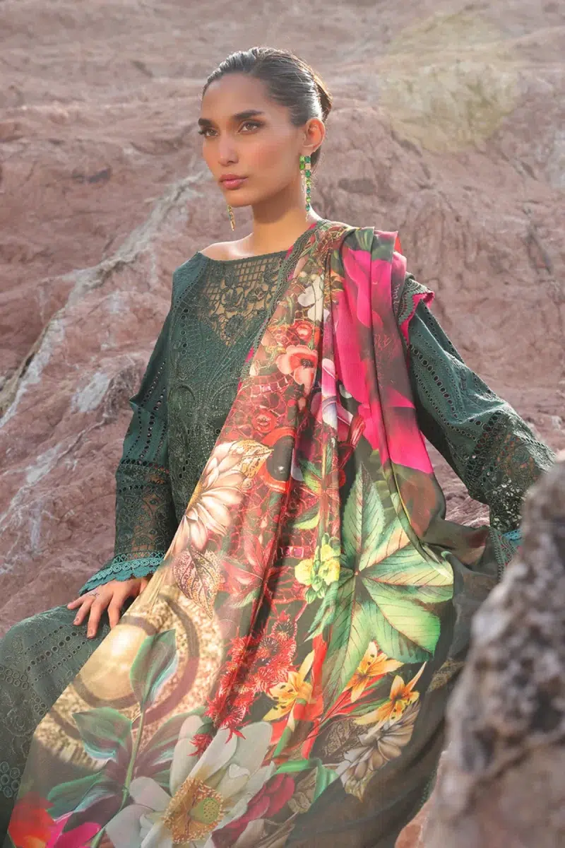 Imrozia Serene | Hania Collection '25 | Lawn | Green | Stitched | 3pc
