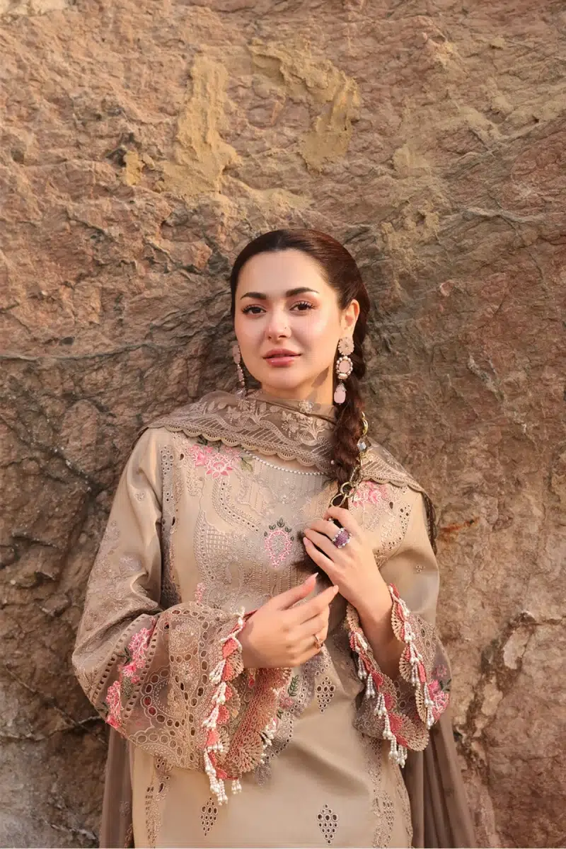 Imrozia Serene | Hania Collection '25 | Lawn | Brown | Stitched | 3pc