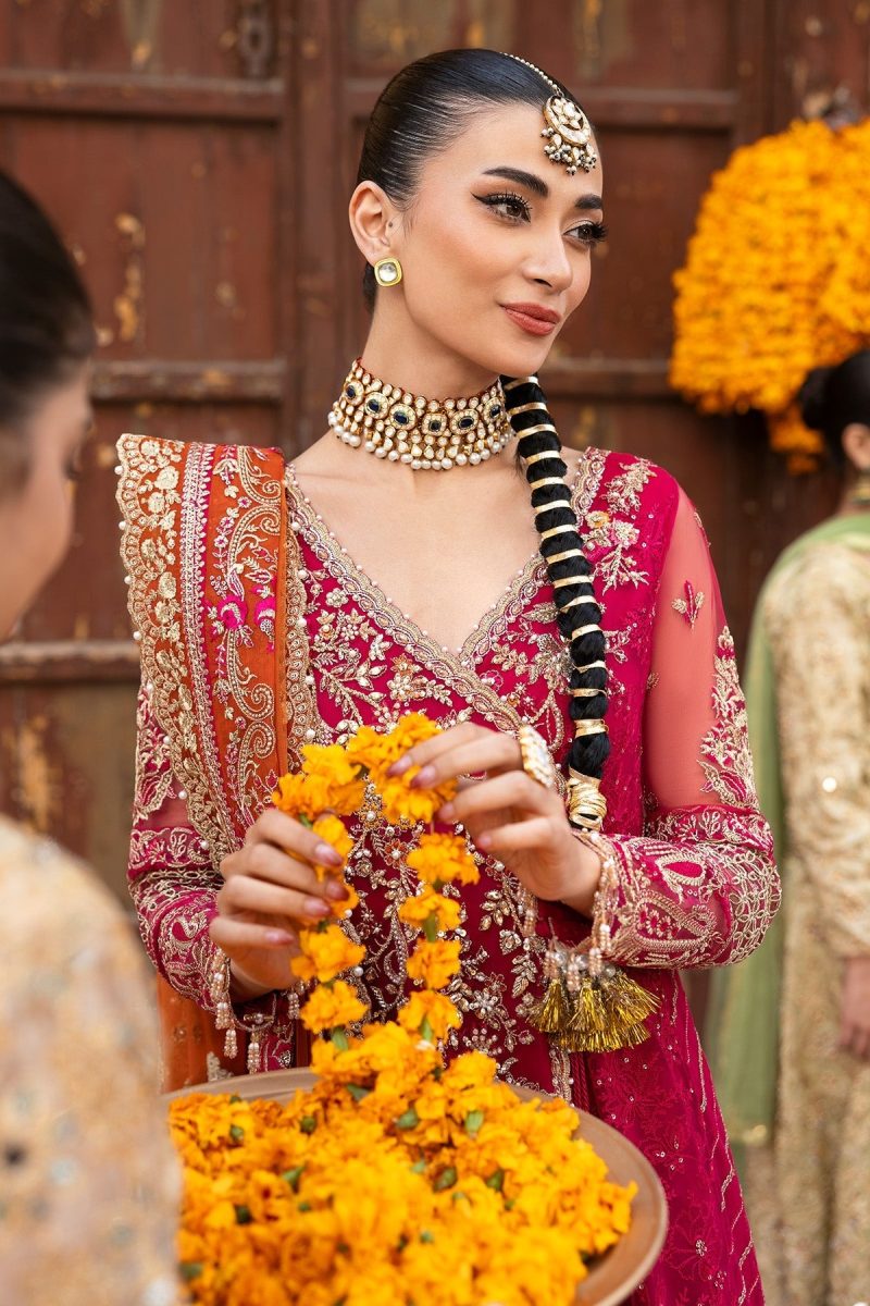 Imrozia | Jashn Bridal Edit 25 | Janaan | Red | Chiffon | 3 pc