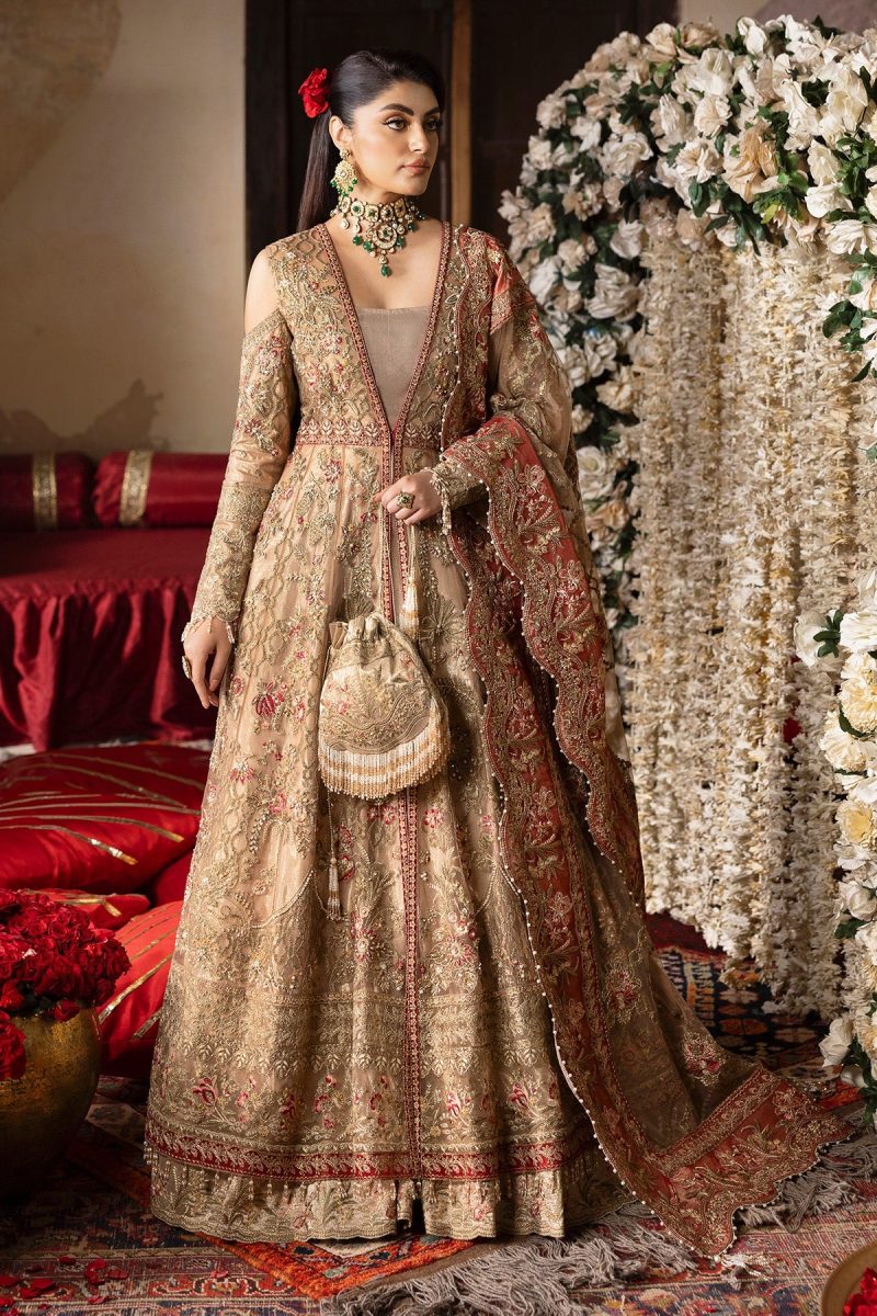 Imrozia | Jashn Bridal Edit 25 | Zarnigar | Golden | Chiffon | 3 pc