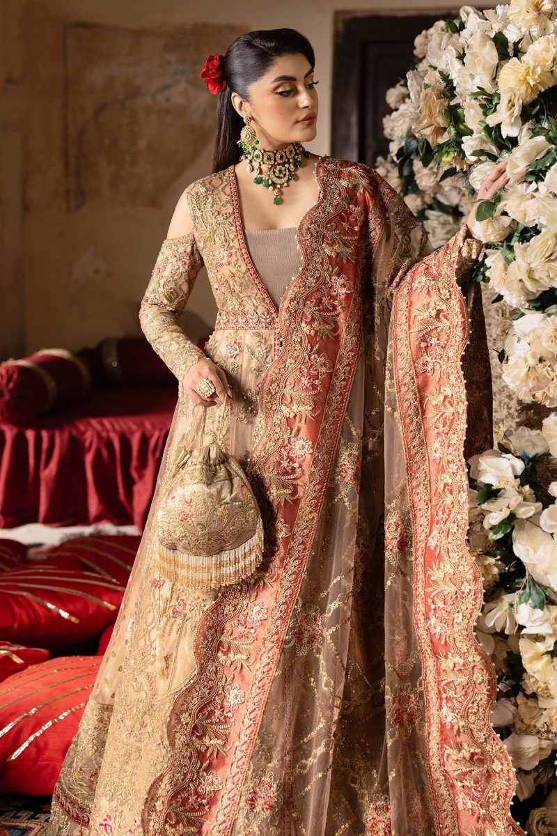 Imrozia | Jashn Bridal Edit 25 | Zarnigar | Golden | Chiffon | 3 pc