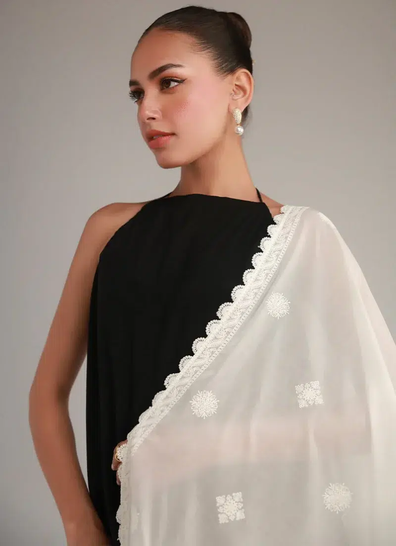 Image | Legends of Fall'24 | Cotton | White | Embroidered Dupatta | 1 pc