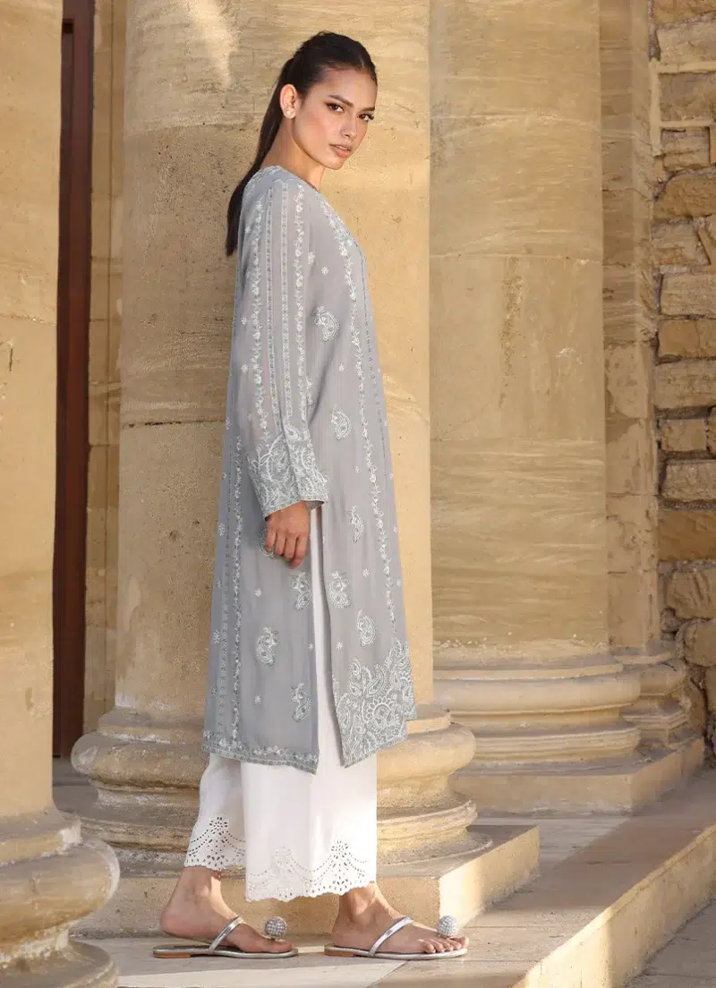 Image | Legends of Fall'24 | Cotton | Sage Green | Embroidered Shirt | 1 pc.