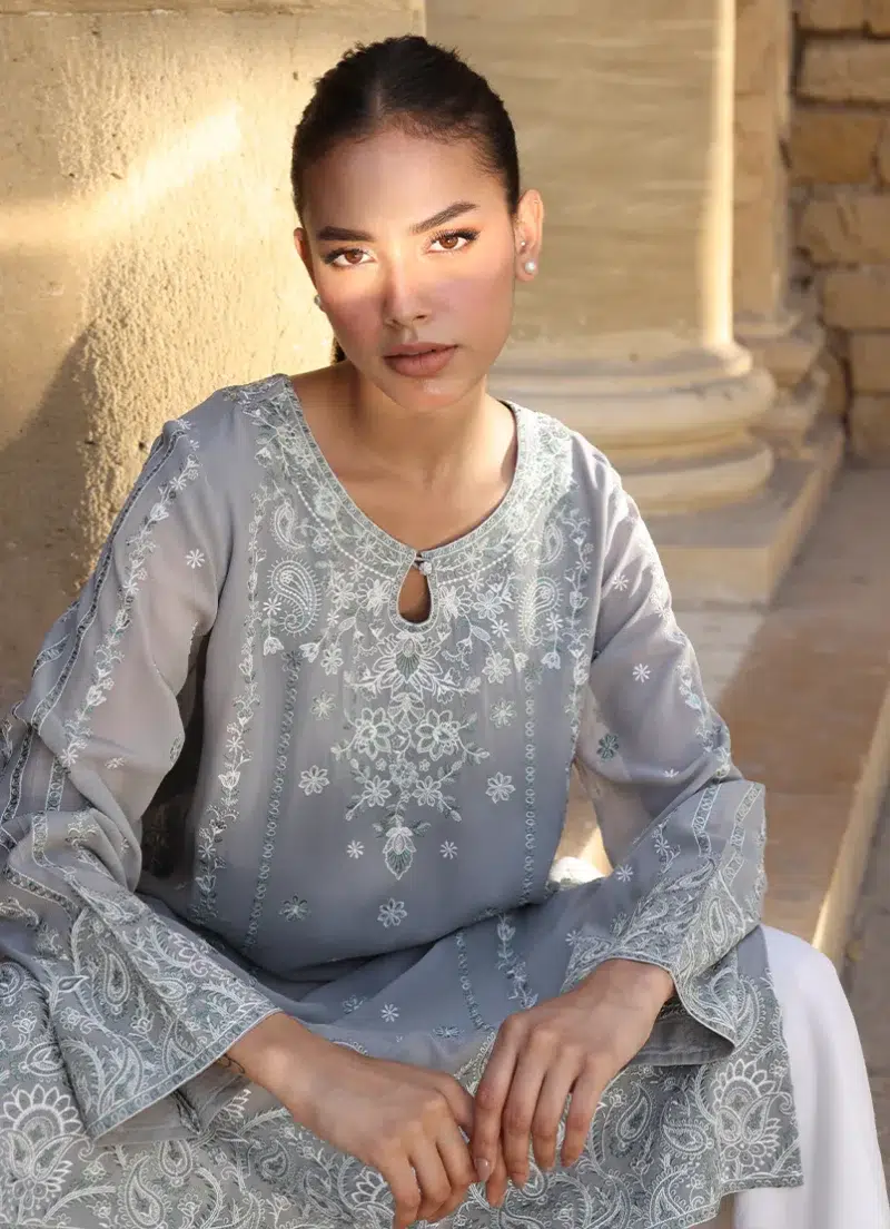 Image | Legends of Fall'24 | Cotton | Sage Green | Embroidered Shirt | 1 pc.