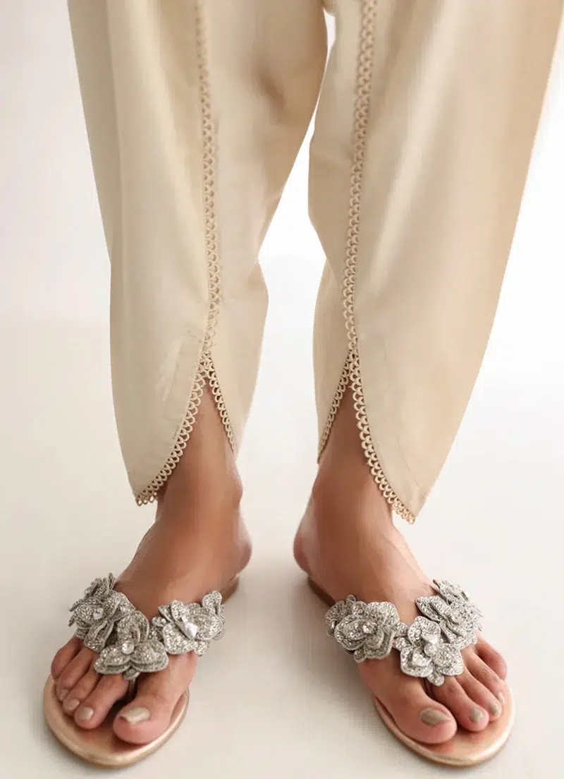 Image | Selene'25 | Solid Lace Shalwar | Beige | Stitched | 1 Piece.