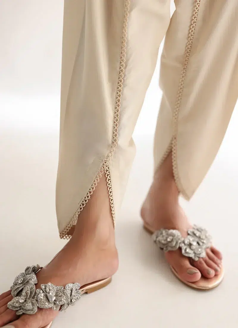 Image | Selene'25 | Solid Lace Shalwar | Beige | Stitched | 1 Piece.