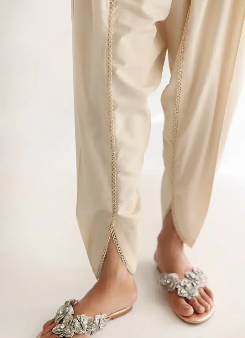 Image | Selene'25 | Solid Lace Shalwar | Beige | Stitched | 1 Piece.