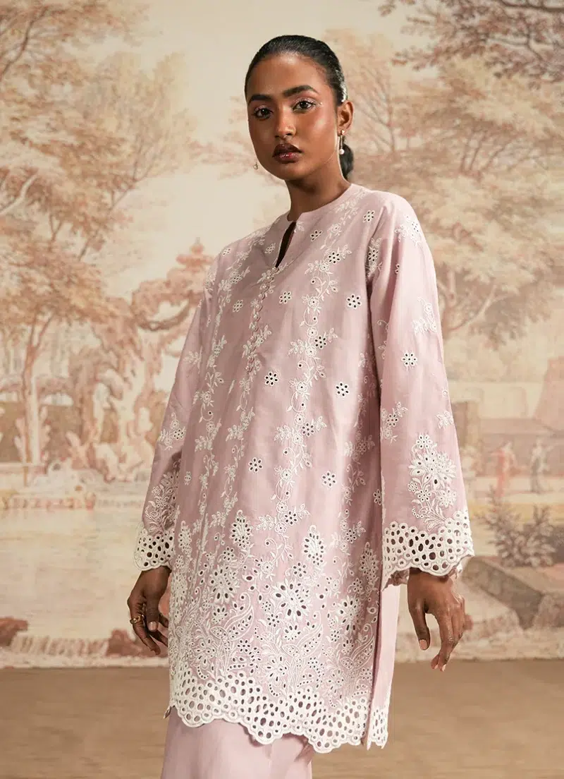 Image | Spring The Tea Collection | Lilac | Cotton | Stitched | Embroidered Co-ord Set | 2 pc.