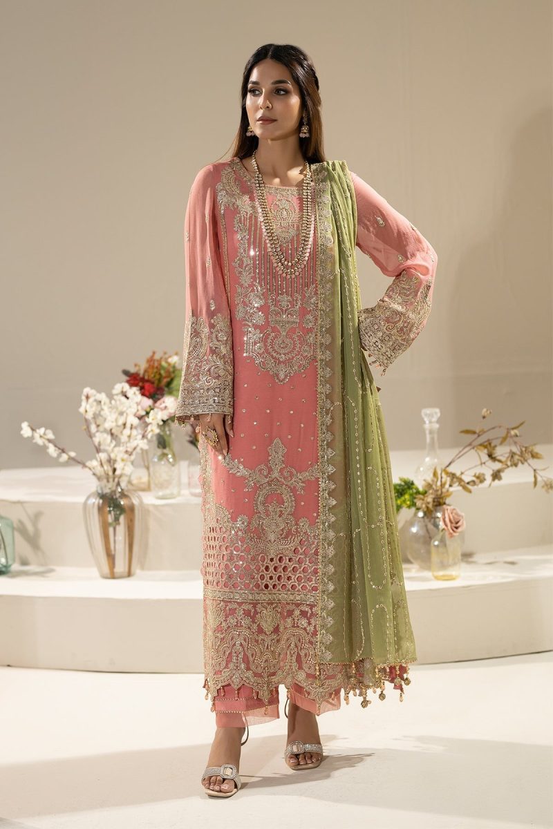 Imrozia | Nicha Luxury Chiffon Edit 25 | Nurah | Pink | Chiffon | 3 pc