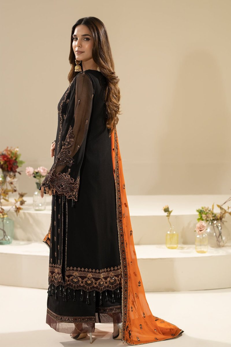 Imrozia | Nicha Luxury Chiffon Edit 25 | Waniya | Black | Chiffon | 3 pc